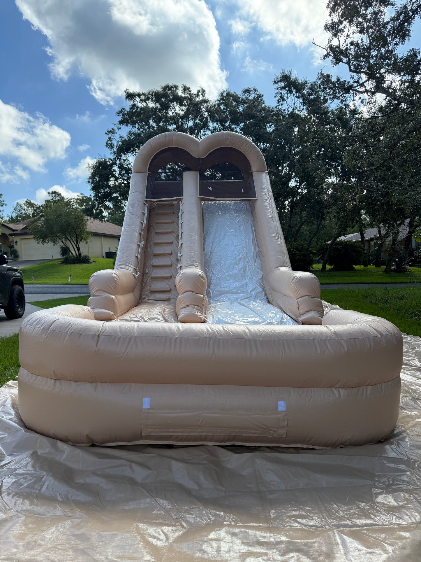 16ft  Beige Water or Dry Slide
