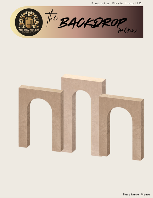 3D Rectangular Arch Backdrop Set